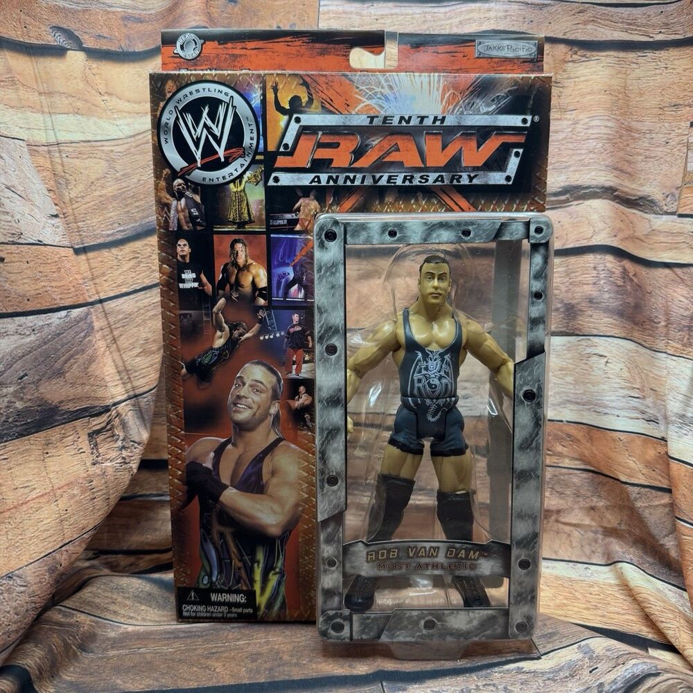 Jakks Pacific WWE Raw 10th Anniversary Rob Van Dam RVD Wrestling Action Figure
